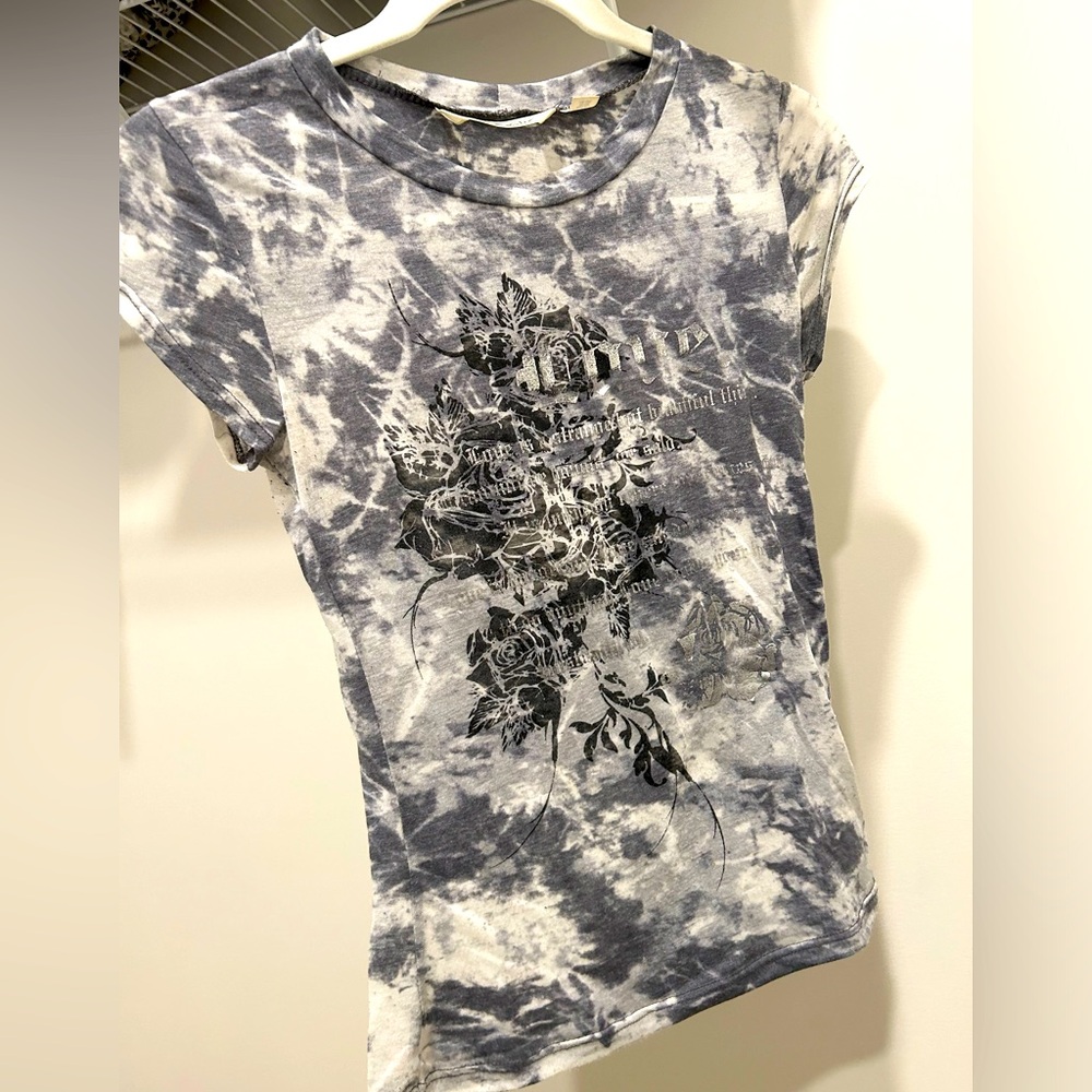 Sheer tie-dye tee